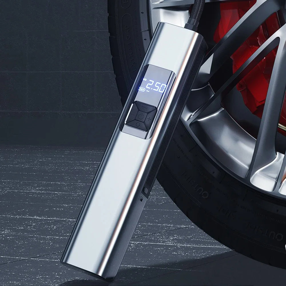 Car Tyre Inflator with Vacuum Cleaner | Multi-Function Car Air Compressor | Portable Car Tire Pump