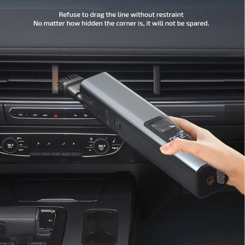 Car Tyre Inflator with Vacuum Cleaner | Multi-Function Car Air Compressor | Portable Car Tire Pump