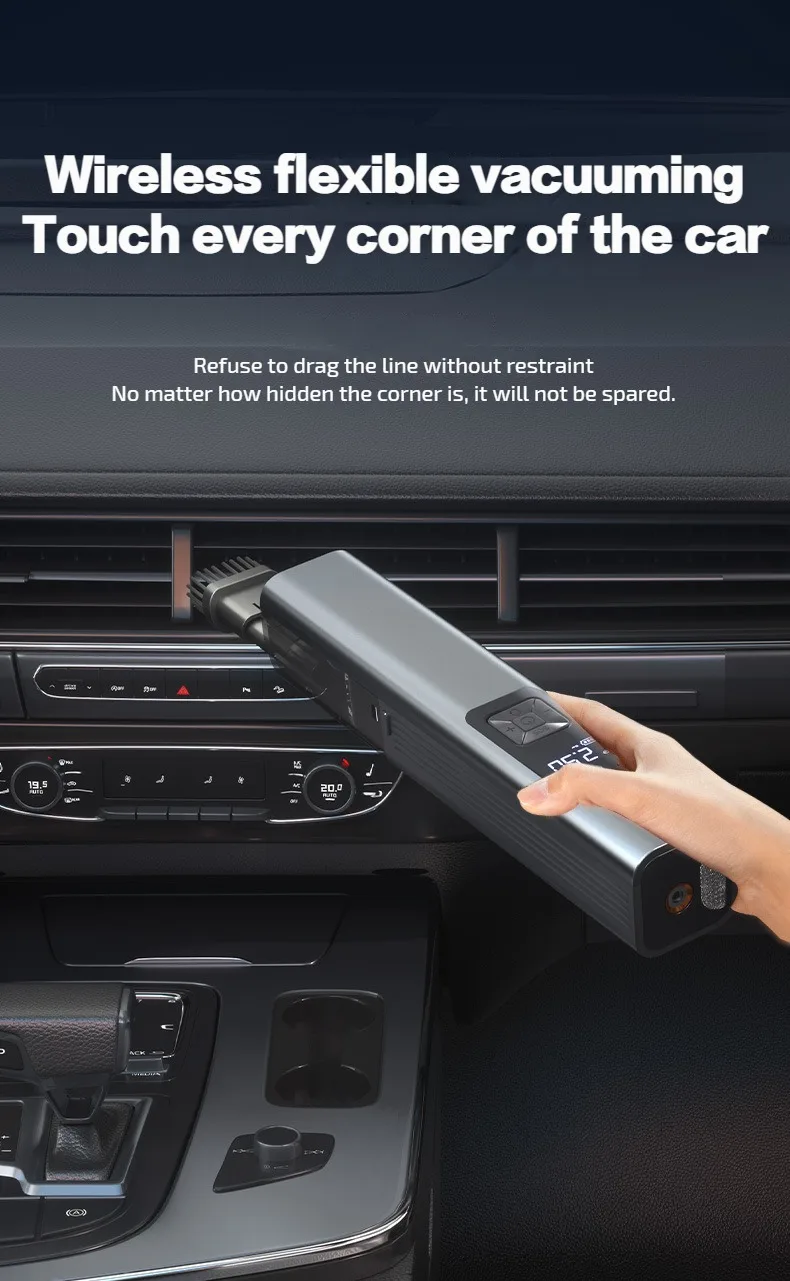 Car Tyre Inflator with Vacuum Cleaner | Multi-Function Car Air Compressor | Portable Car Tire Pump