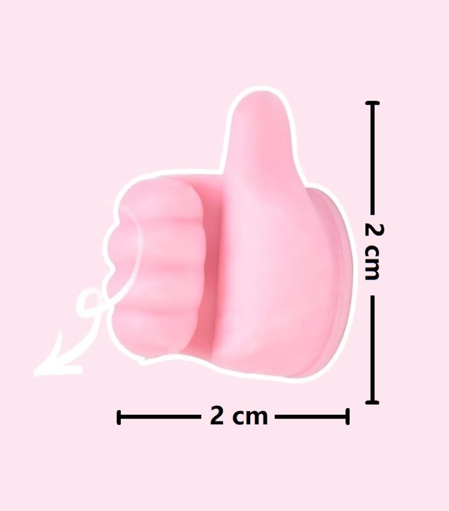 Self-Adhesive Silicone Thumb Wall Hooks for Hanging - Multi-Function Cable Clips, Key & Wire Organizers, No Punching Needed, Multi-Color Holder for Home, Office, Bedroom & Car