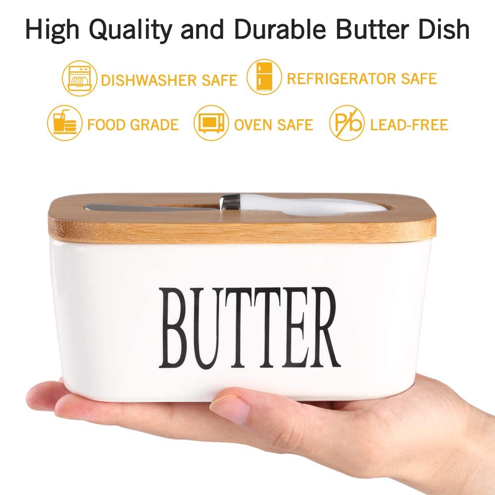 Ceramic Butter Box | Butter Keeper | Elegant Butter Dish | Butter Storage Container