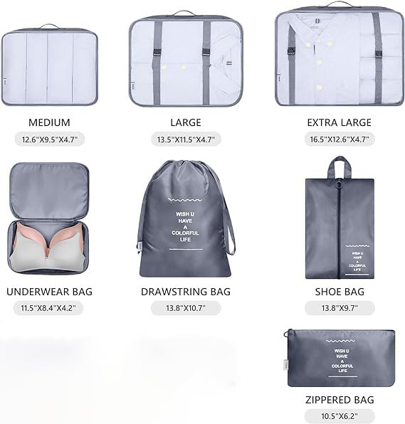 7pcs Travel Waterproof Storage Bag