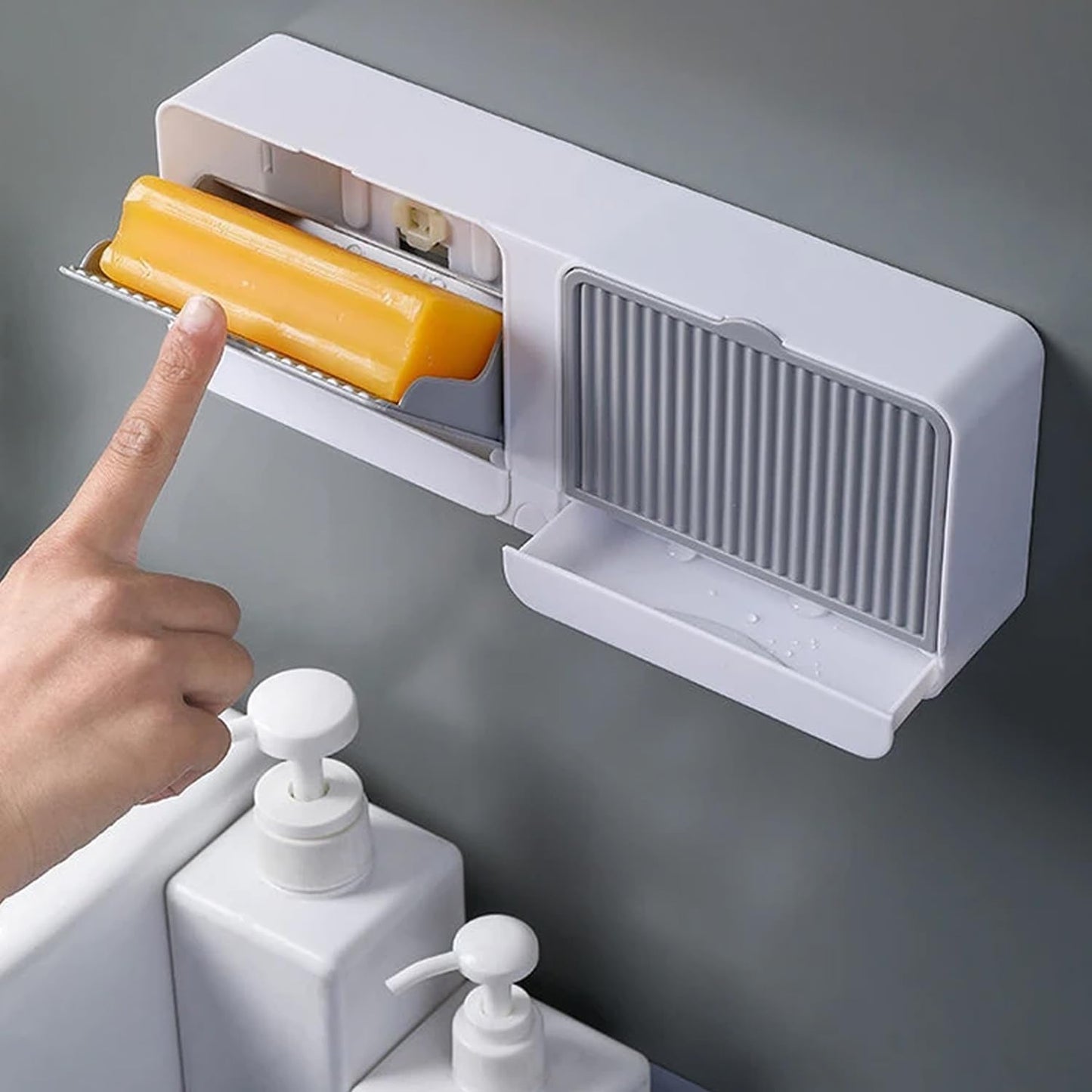 WALL MOUNTED DOUBLE LAYER SOAP BOX
