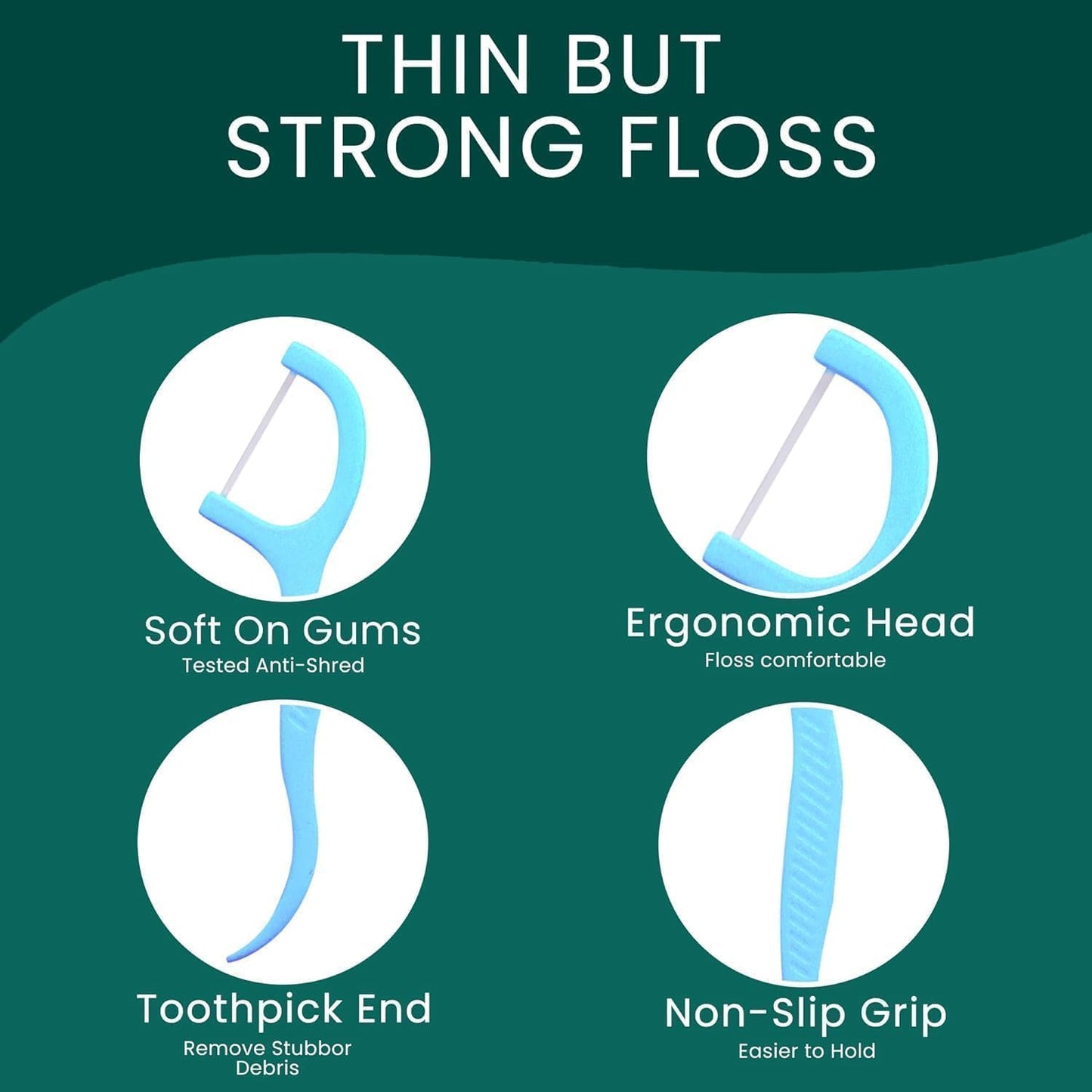 Toothpick Dental Floss | 2-in-1 Flosser & Toothpick