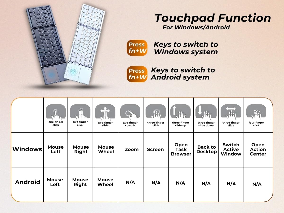 FOLDABLE BLUETOOTH KEYBOARD