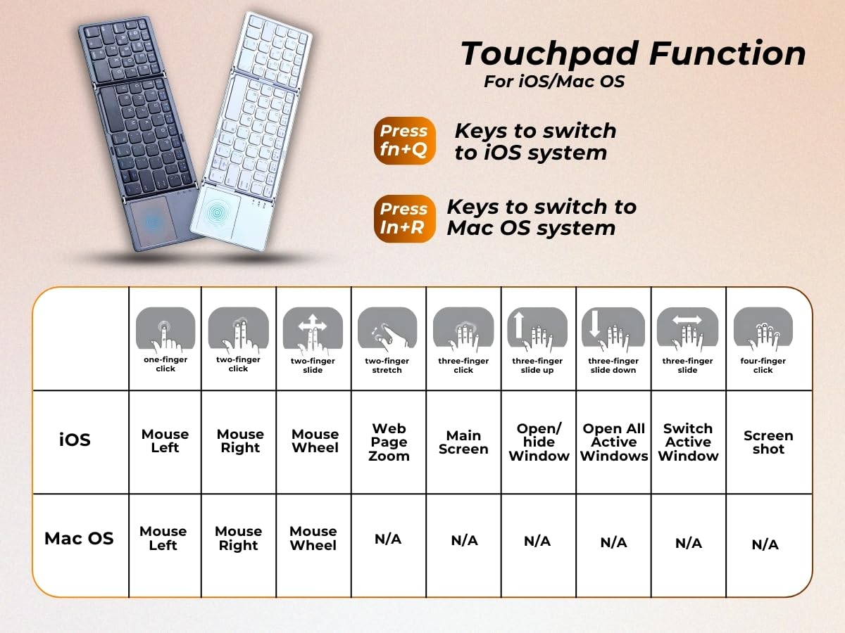 FOLDABLE BLUETOOTH KEYBOARD