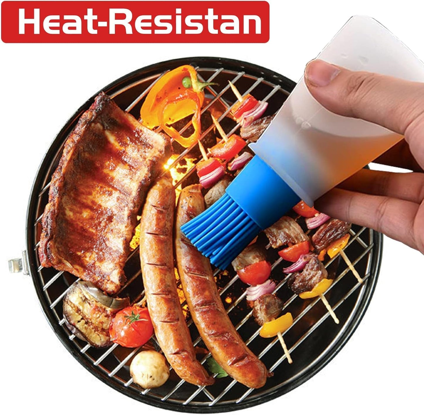 Silicone oil bottle brush