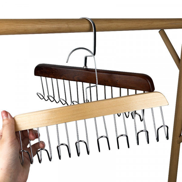 MULTI PURPOSE 8 HOOK WOODEN HANGERS