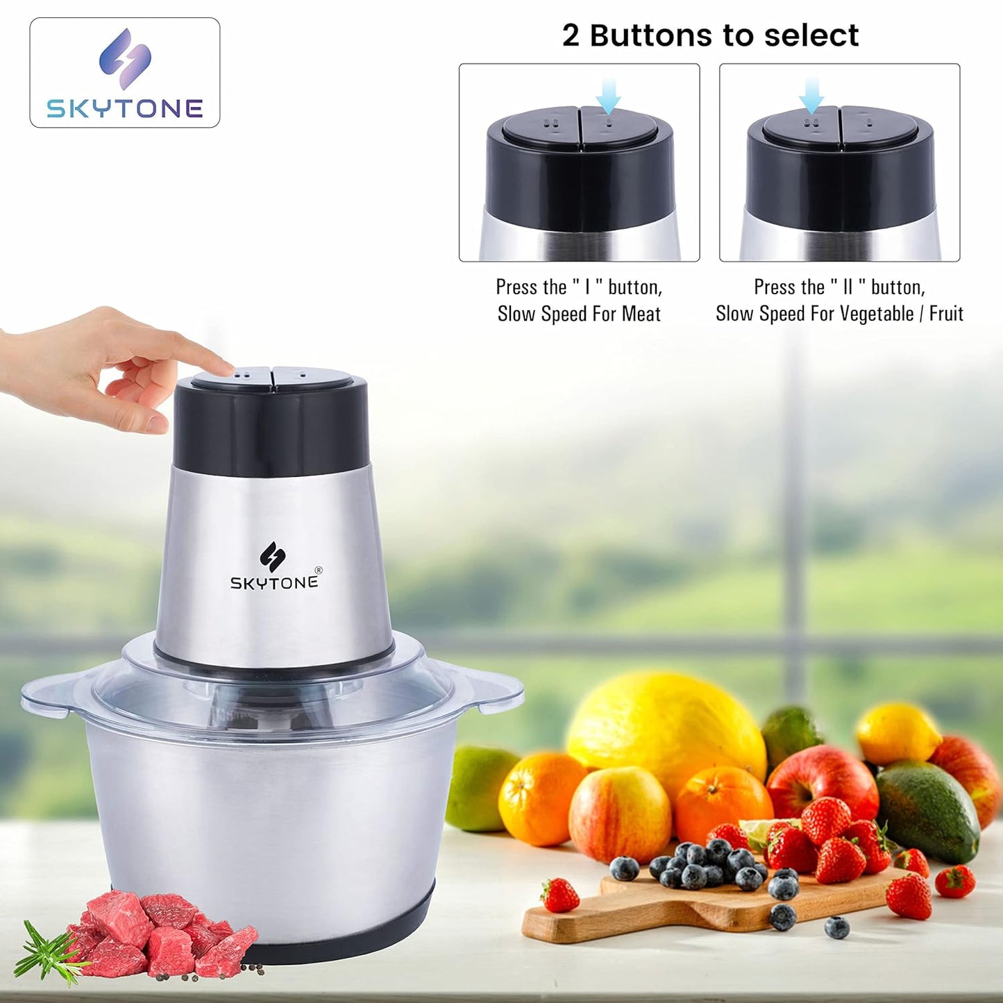 2Ltr Stainless Steel Meat Grinder