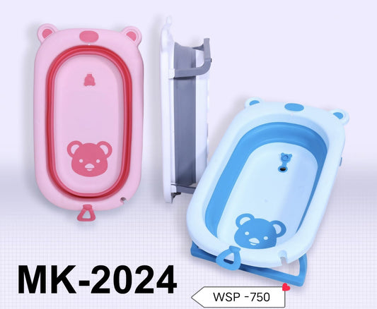 StarAndDaisy Bath Tub for Baby 0-3 Years/Foldable Bathtub for Kids with Space Saving, Newborn Baby Folding Bathing Tub Girls & Boys with Soap Tray, Easy to Store (BT-Blue)