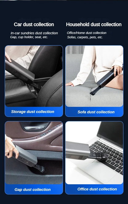 Car Tyre Inflator with Vacuum Cleaner | Multi-Function Car Air Compressor |  Portable Car Tire Pump