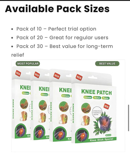 HealPatch™ - Natural Knee Pain Relief Patches - Pack of 10 🌿🦵