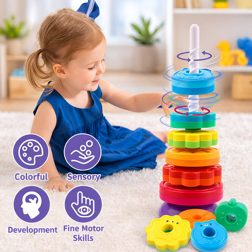 Baby Spinning Stacking Toys for Toddlers
