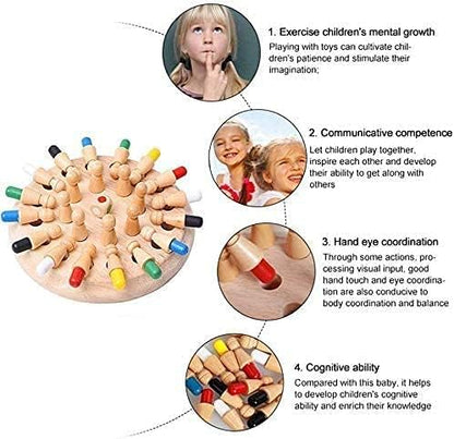 Wooden Memory Match Stick Chess Game