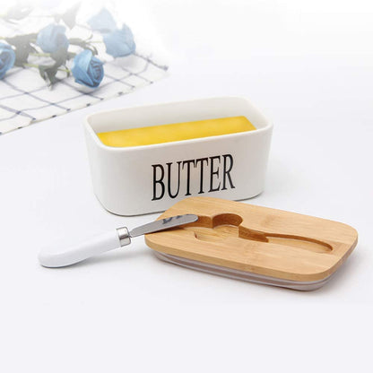 Ceramic Butter Box | Butter Keeper | Elegant Butter Dish | Butter Storage Container