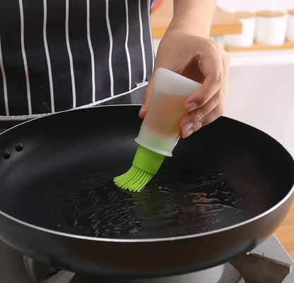 Silicone oil bottle brush
