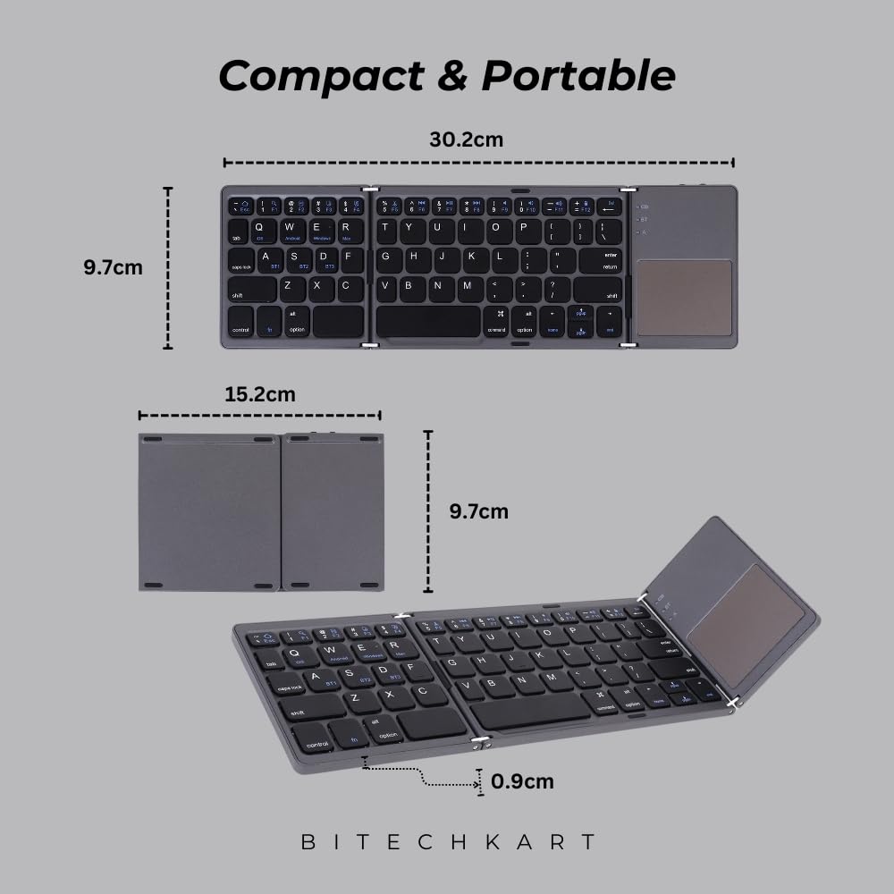 FOLDABLE BLUETOOTH KEYBOARD
