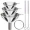 Steel Funnel 3Pcs With Brush Set