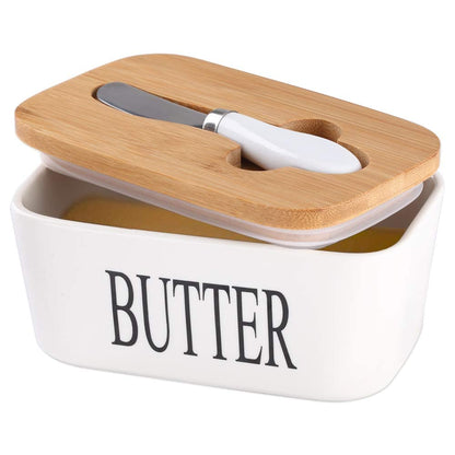 Ceramic Butter Box | Butter Keeper | Elegant Butter Dish | Butter Storage Container