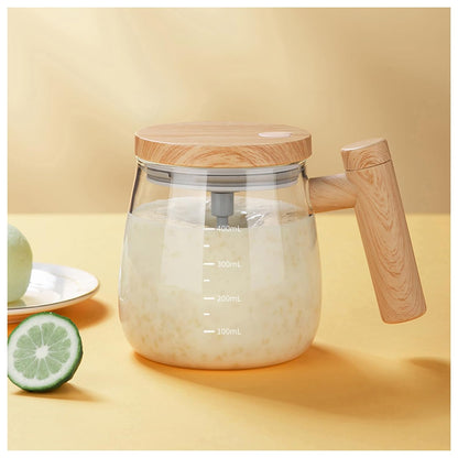 Self Stirring Mixing Cup Glass Mug 500ml