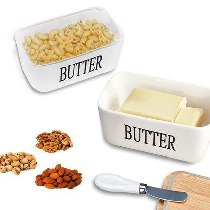 Ceramic Butter Box | Butter Keeper | Elegant Butter Dish | Butter Storage Container