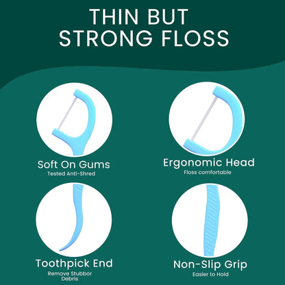 Toothpick Dental Floss  | 2-in-1 Flosser & Toothpick