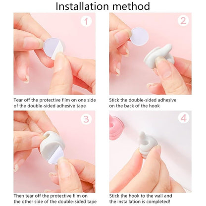 Self-Adhesive Silicone Thumb Wall Hooks for Hanging - Multi-Function Cable Clips, Key & Wire Organizers, No Punching Needed, Multi-Color Holder for Home, Office, Bedroom & Car