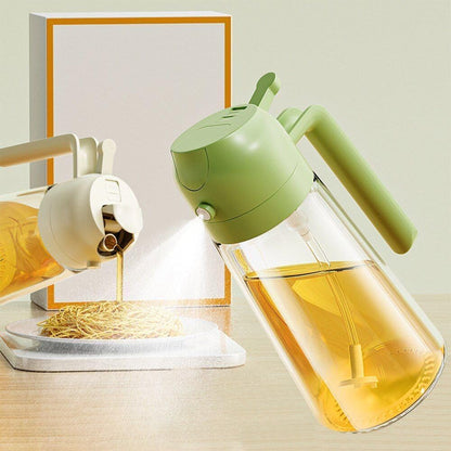 Oil Sprayer | 2-in-1 Olive Oil Dispenser & Sprayer | Dual-Use Oil Vinegar Bottle | Kitchen Oil Pot | Glass Oil Sprayer Bottle | Cooking Oil Spray Dispenser