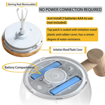 Self Stirring Mixing Cup Glass Mug 500ml