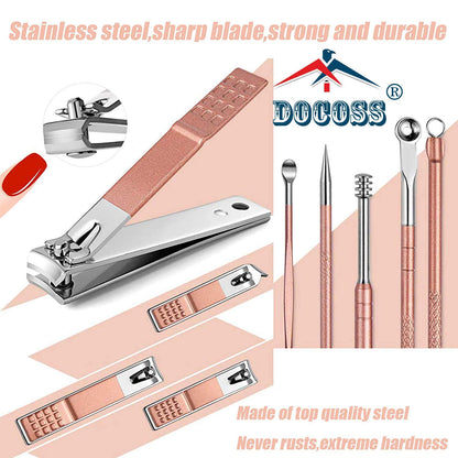 18-in-1 Multi-Tool Set | Rose Gold Tool Kit | Stainless Steel Tool Set | Compact Repair Tool Kit