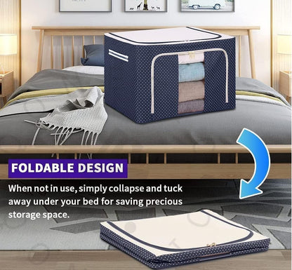 Foldable Box Steel Frame Collapsible Wardrobe Storage