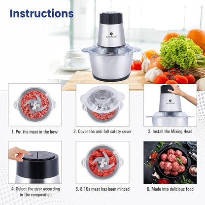 2Ltr Stainless Steel Meat Grinder