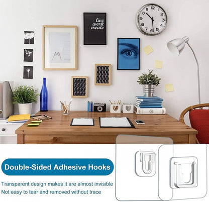 PLASTIC WATERPROOF MAGIC MALE FEMALE WALL STICKER HOOK