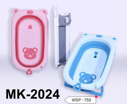 StarAndDaisy Bath Tub for Baby 0-3 Years/Foldable Bathtub for Kids with Space Saving, Newborn Baby Folding Bathing Tub Girls & Boys with Soap Tray, Easy to Store (BT-Blue)