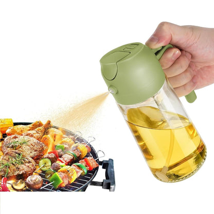 Oil Sprayer | 2-in-1 Olive Oil Dispenser & Sprayer | Dual-Use Oil Vinegar Bottle | Kitchen Oil Pot | Glass Oil Sprayer Bottle | Cooking Oil Spray Dispenser