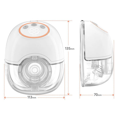 Electric Breast Pump Round Feeding Mothers, 4 Modes & 12 Levels, Automatic & Digital Screen, Rechargeable 1200 mAh battery, 210 ML Milk cup, Compact Portable & Skin friendly BPA Free
