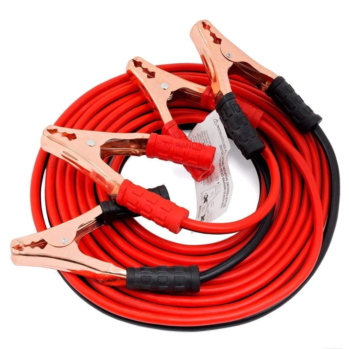 Car Heavy Duty Auto Jumper Cable, Battery Booster Wire Alligator With Clamps, Emergency Use 7ft, 500 AMP Car Battery Charging/Booster Cable,